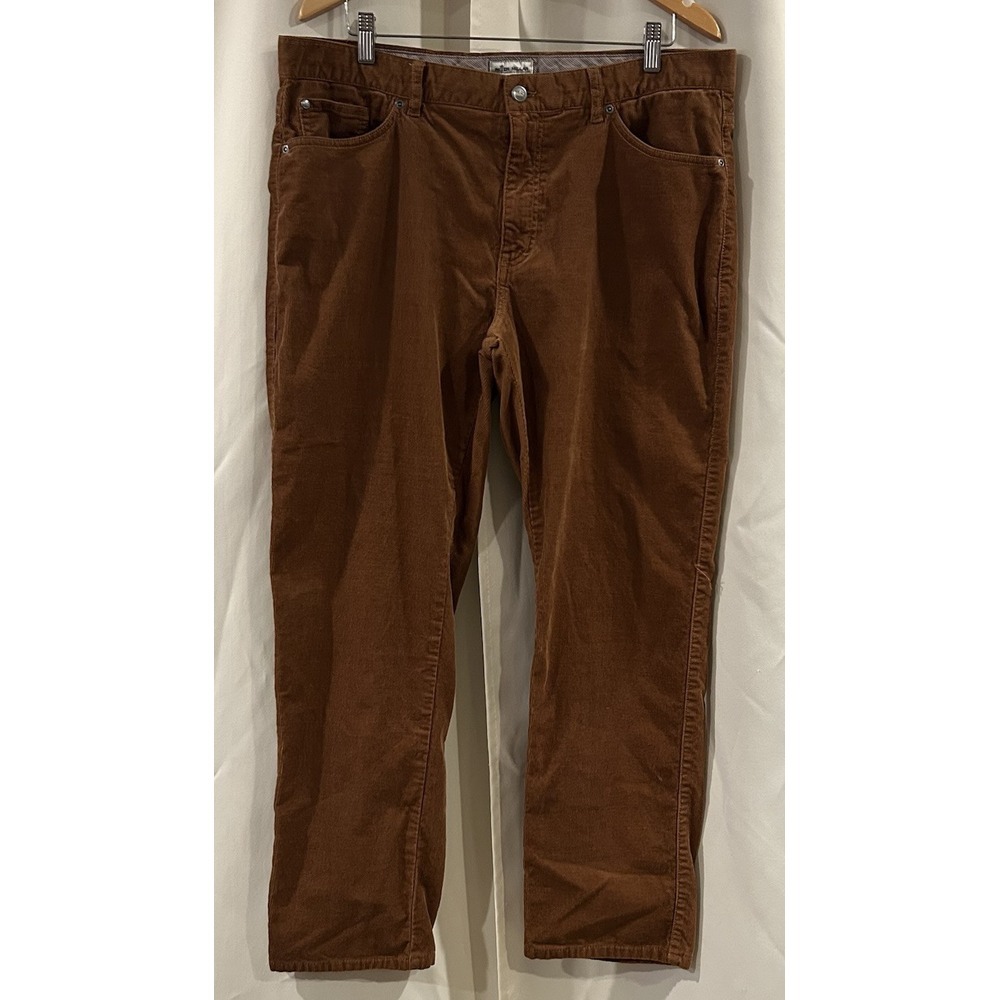 Peter Millar Pants Mens 38 Brown Superior‎ Soft Corduroy 5 Pocket Stretch